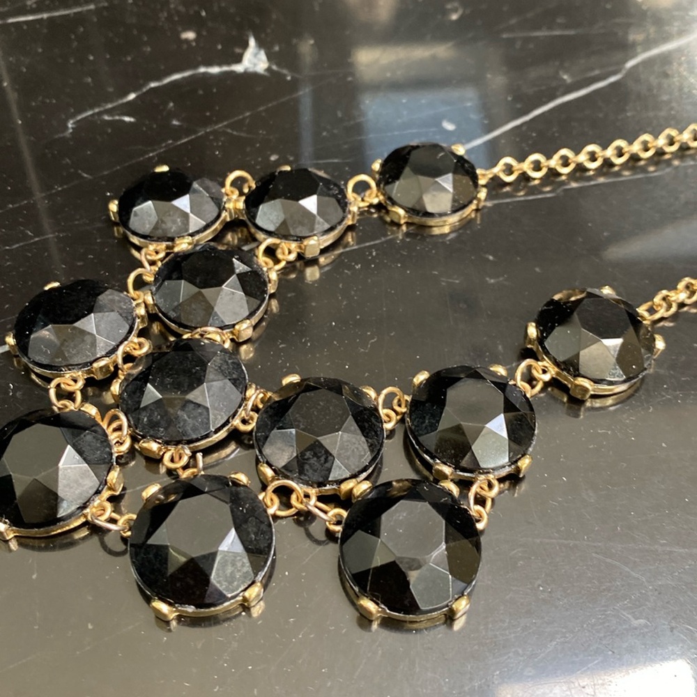 Black and gold statement necklace